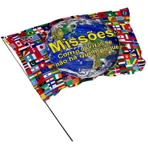 Bandeira Evang Lica Miss Es Mundo M X M Em Tecido Sublimado Em