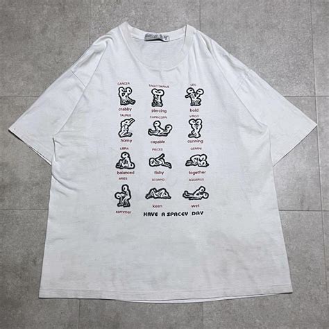 古着 48手 エロtシャツ 灰 グレイ エイリアン Ufo 四十八手 宇宙人 Tシャツカットソー半袖袖なし