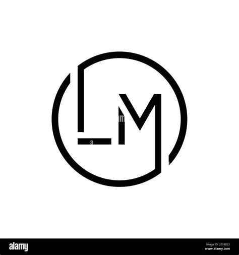 Circular Inicial Lm Carta Logo Dise O Vectorial Plantilla Letra