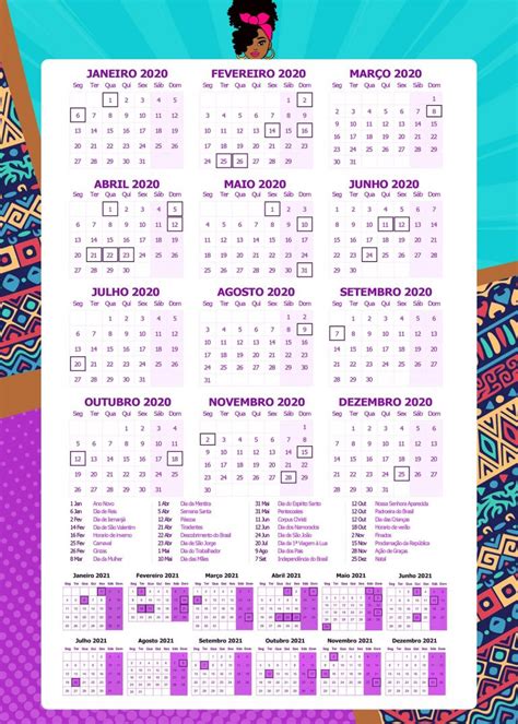 Planner Mulher Afro Calendario Fazendo A Nossa Festa