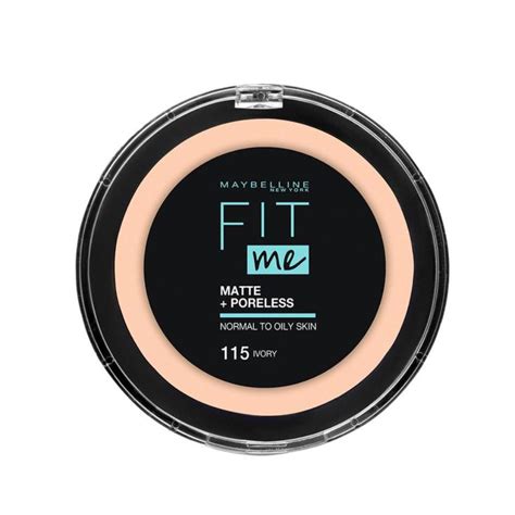 Buy Maybelline Fit Me Matte Poreless Powder Matte Finish 115 Ivory 12g Online In The Uae