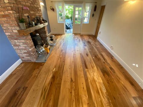 Mixed Width Elm Engineered Flooring Fitted Sanded And Sealed With