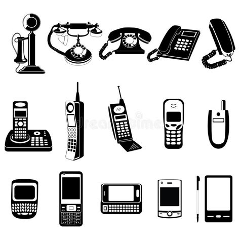 Iconos Vectoriales De Evoluci N Del Tel Fono Tel Fono Smartphone