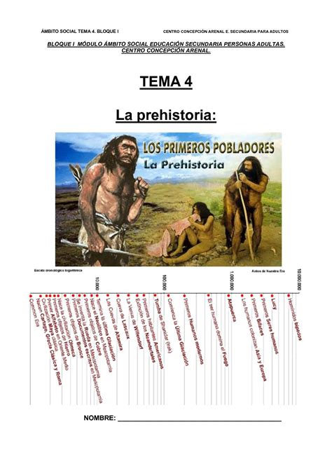 Calaméo TEMA 4 PREHISTORIA BLOQUE I ESPA SOCIALES