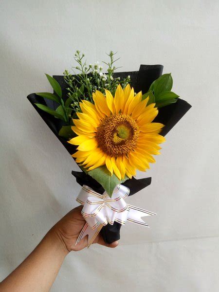 Jual Buket Bunga Matahari Asli Buket Wisuda Hand Bouquet Di Lapak