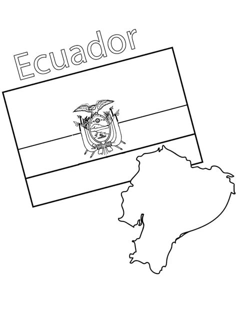 Ecuador Flag And Map