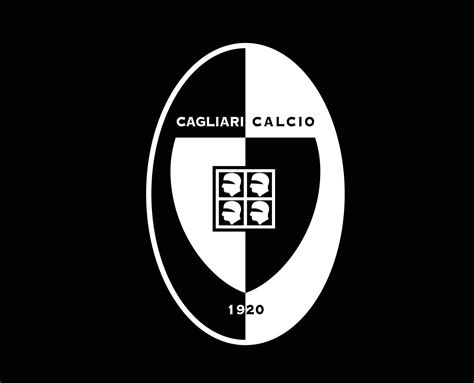 Cagliari Club Symbol Logo White Serie A Football Calcio Italy Abstract ...