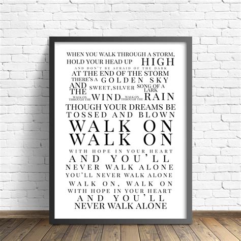 You Ll Never Walk Alone Printable Lyrics