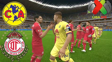 America Vs Toluca Liga Mx Apertura Jornada Gameplay Youtube