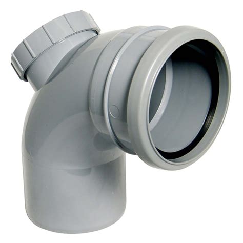 Floplast Grey Mm Soil Single Socket Access Bend Selco