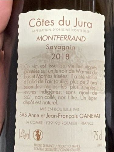 Jean Fran Ois Ganevat Montferrand Savagnin Vivino Us