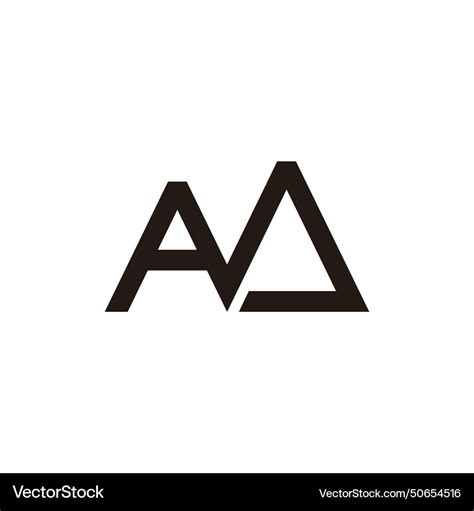 Letter Ma Triangle Geometric Simple Logo Vector Image