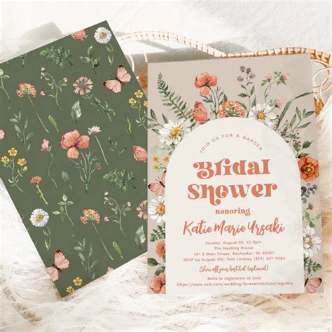 Wildflower Bridal Shower Invitation Zazzle