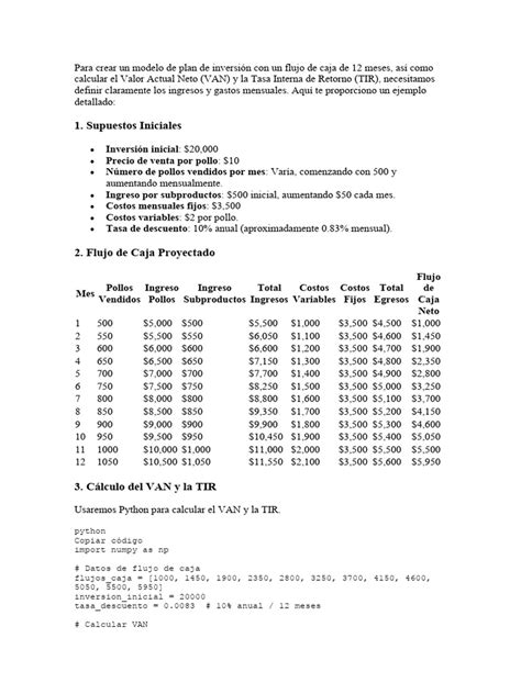 Flujo De Caja Proyectado Pdf Contabilidad Financiera Inversiones