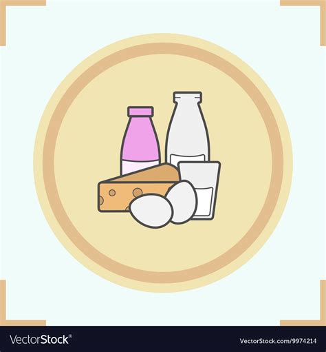 Dairy Products Icon Royalty Free Vector Image Vectorstock