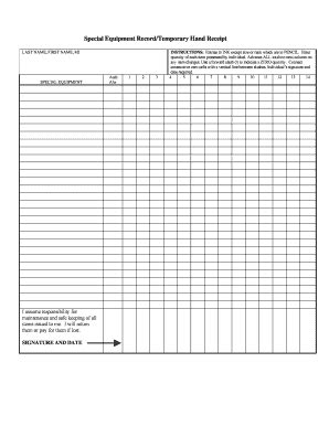 Hand Receipt Form Fill Out And Sign Printable Pdf