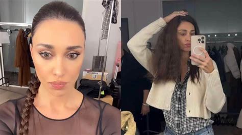 Belén Rodriguez torna sul set e rivela il segreto della sua treccia