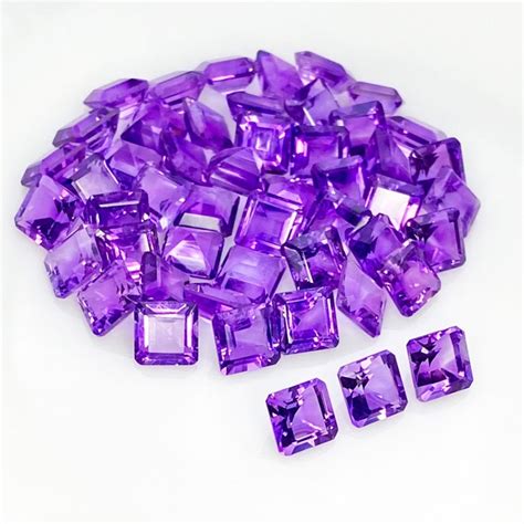 African Amethyst 6mm Step Cut Octagon AA Grade Gemstones Parcel 151133