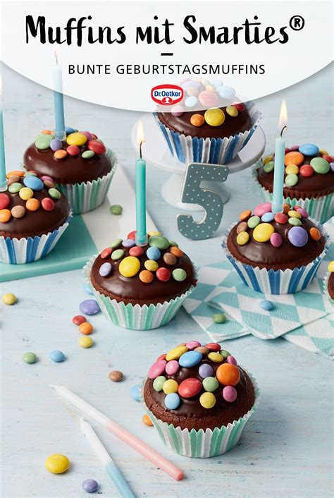 Smarties Muffins Rezept Dr Oetker Rezept Kindergeburtstag Essen