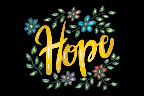 Hope Text Hand Lettering Graphic By Han Dhini · Creative Fabrica