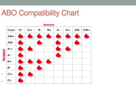 ABO Blood Type Compatibility Chart