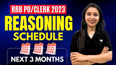 RRB PO Clerk Reasoning Schedule For Next Three Months Reasoning