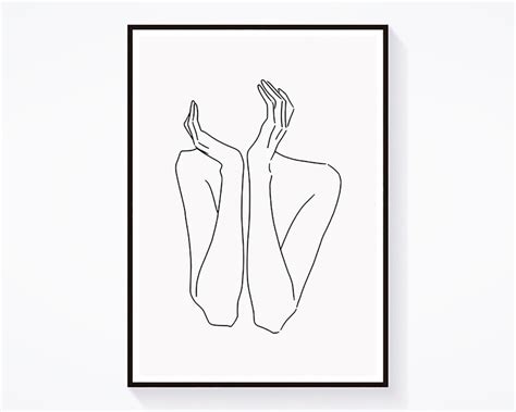 Printable Line Art Print Minimalist Line Art Woman Print Etsy