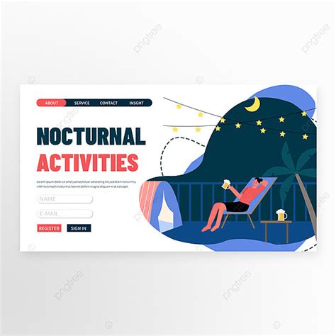 Night Leisure Activity Cartoon Creative Banner Template Download On Pngtree