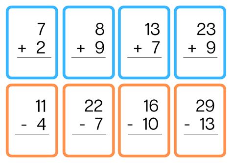 Addition And Subtraction Flashcards Graphic By Lorify Printables