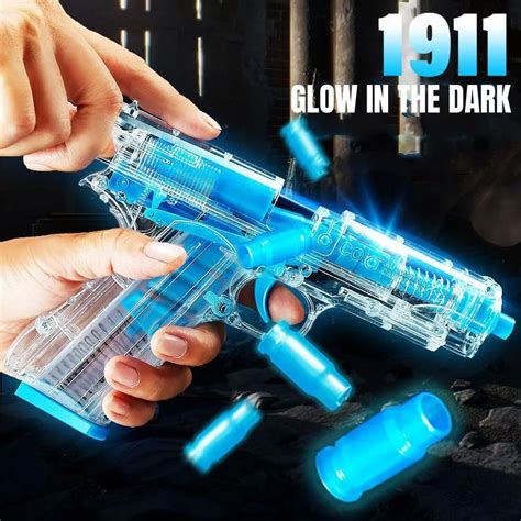 Pistola de juguete fluorescente Glock 1911 para niños pistola Manual