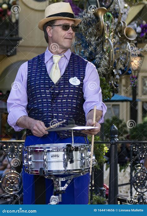 New Orleans Jazz Band Drummer At Disneyland Anaheim California