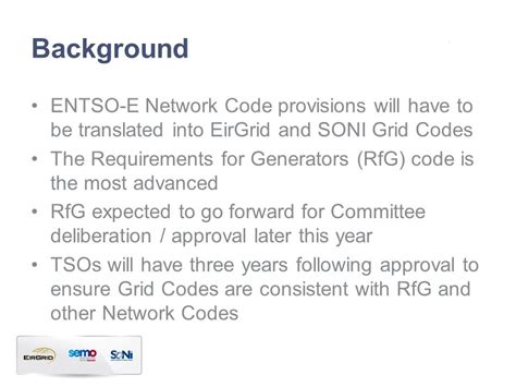 Entso E Network Codes Development Plan Gcrp Jgcrp Belfast Th