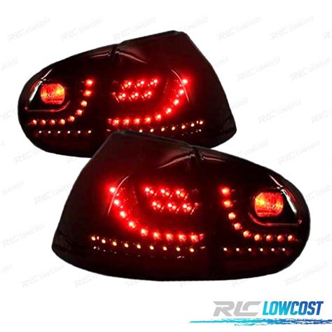 Pilotos Led Para Volkswagen Vw Golf Cristal Ahumado