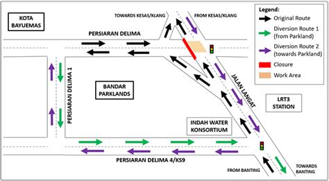 Traffic Notice Road Closure And Traffic Diversions On Jalan Langat