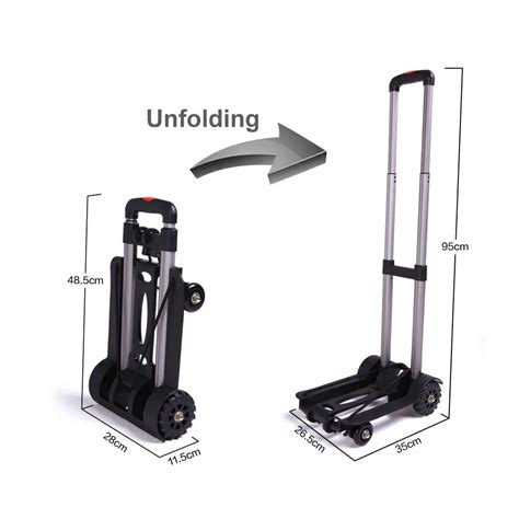 Aluminum Alloy Car Folding Luggage Cart Portable Travel Trailer