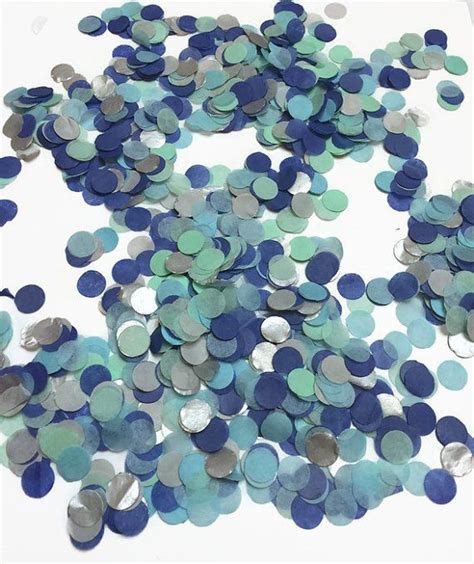 Tissue Paper Confetti, confetti throw, baby shower decor, blue aqua ...