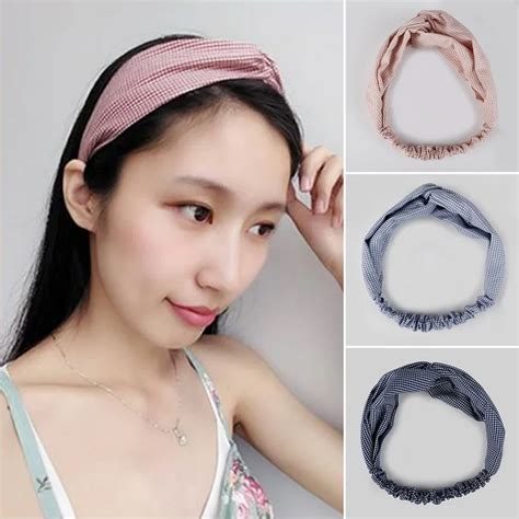 Korean Top Knot Turban Headband For Women Floral Elastic Hairband