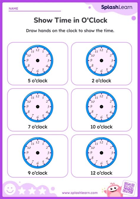 Analog Clock Worksheets for Kids Online - SplashLearn