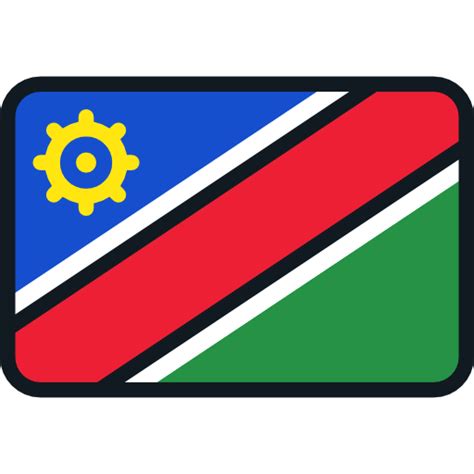 Namibia Flags Rounded Rectangle Icon