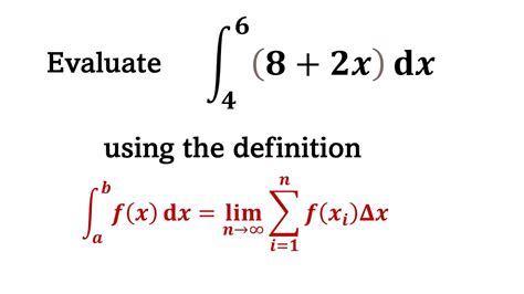 Definition Of A Definite Integral Youtube