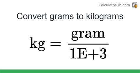 Grams → Kilograms Converter Gram To Kg Mass Converter Online