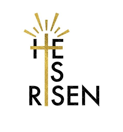 He Is Risen Svg Easter Svg Cross Svg Religious Svg Etsy