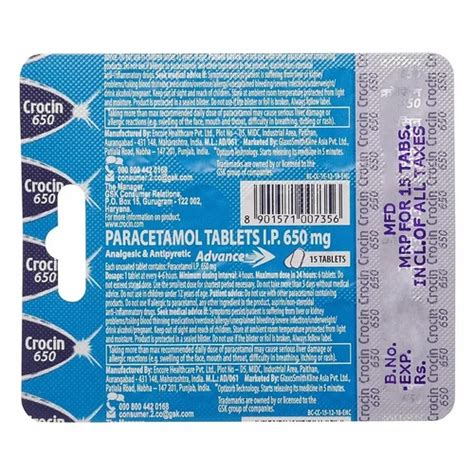 Crocin 650 Tablet At Rs 200 Box Crocin Tablets In Jamshedpur ID