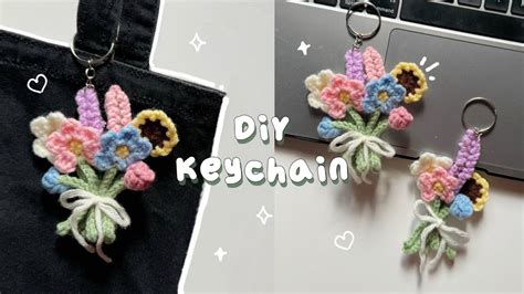 Crochet Mini Bouquet Keychain Tutorial No Sewing Needed YouTube