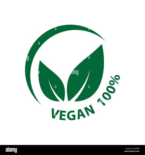 Vegan Icon Bio Ecology Organiclogos Label Tag Green Leaf Stock Vector