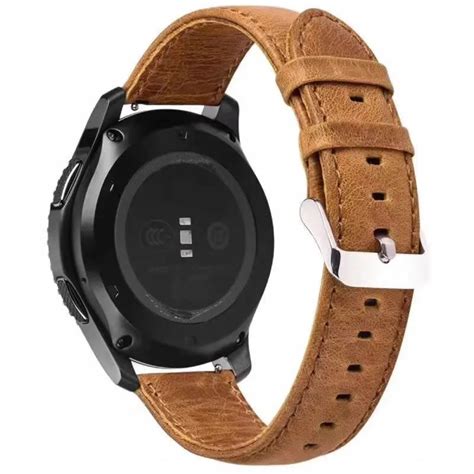 Pulseira 20mm Clássica de Couro para Samsung Galaxy Watch Active 2 44mm