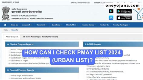 PMAY List 2024 Pradhan Mantri Awas Yojana List Check Online In Your