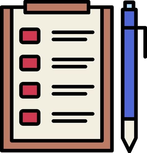 Assignment Line Filled Icon Vector Art At Vecteezy