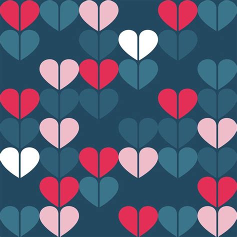 Premium Vector Valentines Day Seamless Pattern With Hearts Vector