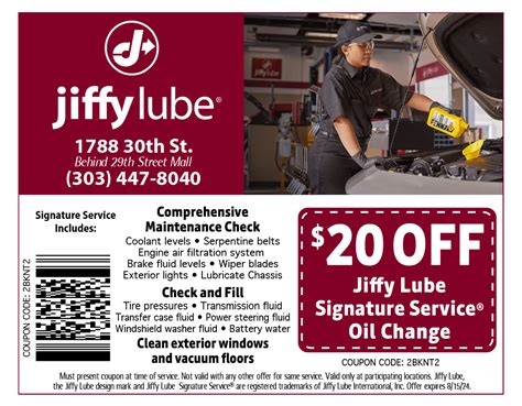 Jiffy Lube - CU - Campus Cash CouponsA Web Coupon Brought to you by Campus Cash Coupons